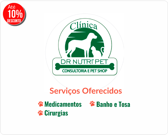 Clínica Dr. Nutri Pet – Até 10% Desc.